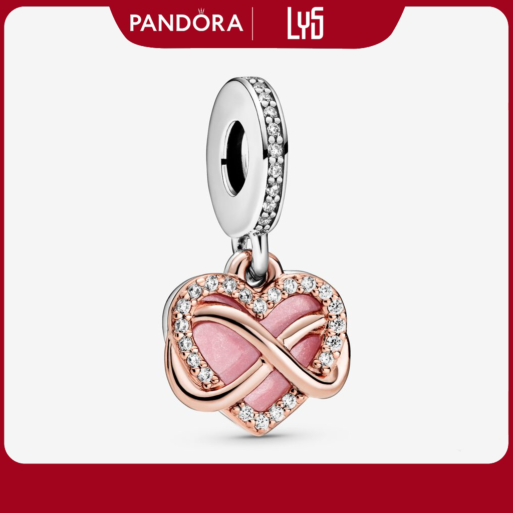 Chuỗi Charm treo Trái tim yêu thương màu hồng