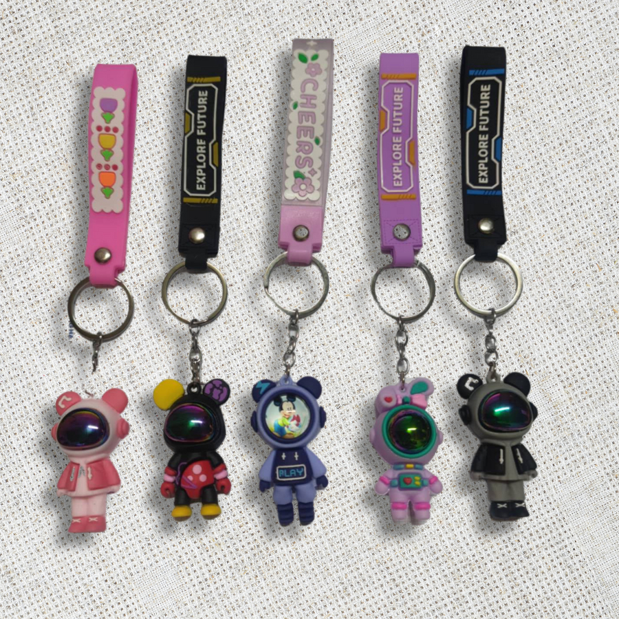 Móc khóa phi hành gia chất liệu silcon siêu đẹp cao cấp móc dành cho balo cắp sách chìa khóa xe sang xịn