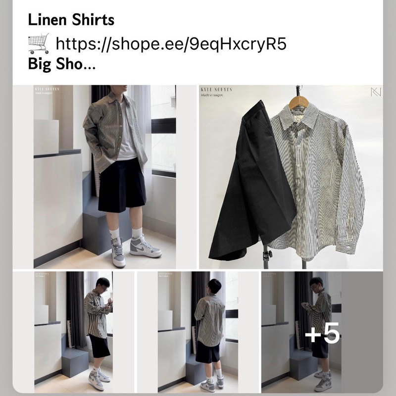 ÁO SƠMI SỌC OVERSIZE_LINEN SHIRTS’s KN