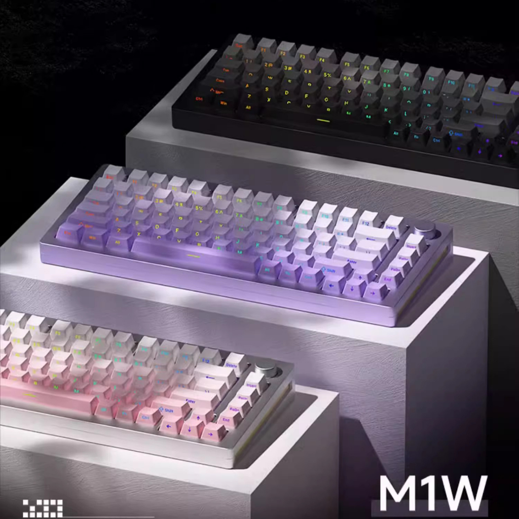 Bàn phím cơ Monsgeek M1W| M1 3mode | Case nhôm CNC | Led RGB | Không dây 3 Modes| Mạch xuôi | Hotswap | Gasket Mount
