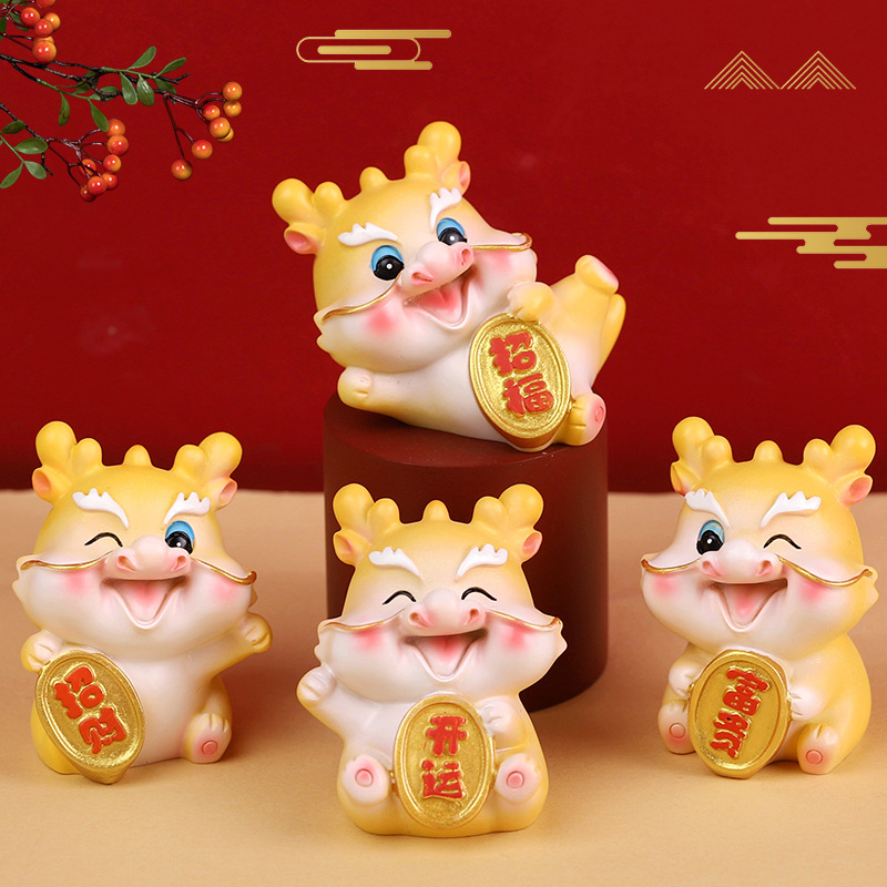 Tượng Rồng chibi may mắn cho năm Giáp Thìn 2024
