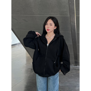 Áo khoác hoodie zip nỉ bông oversize mặc đôi nam nữ - 247store.vn - Aokhoac001_P8k4