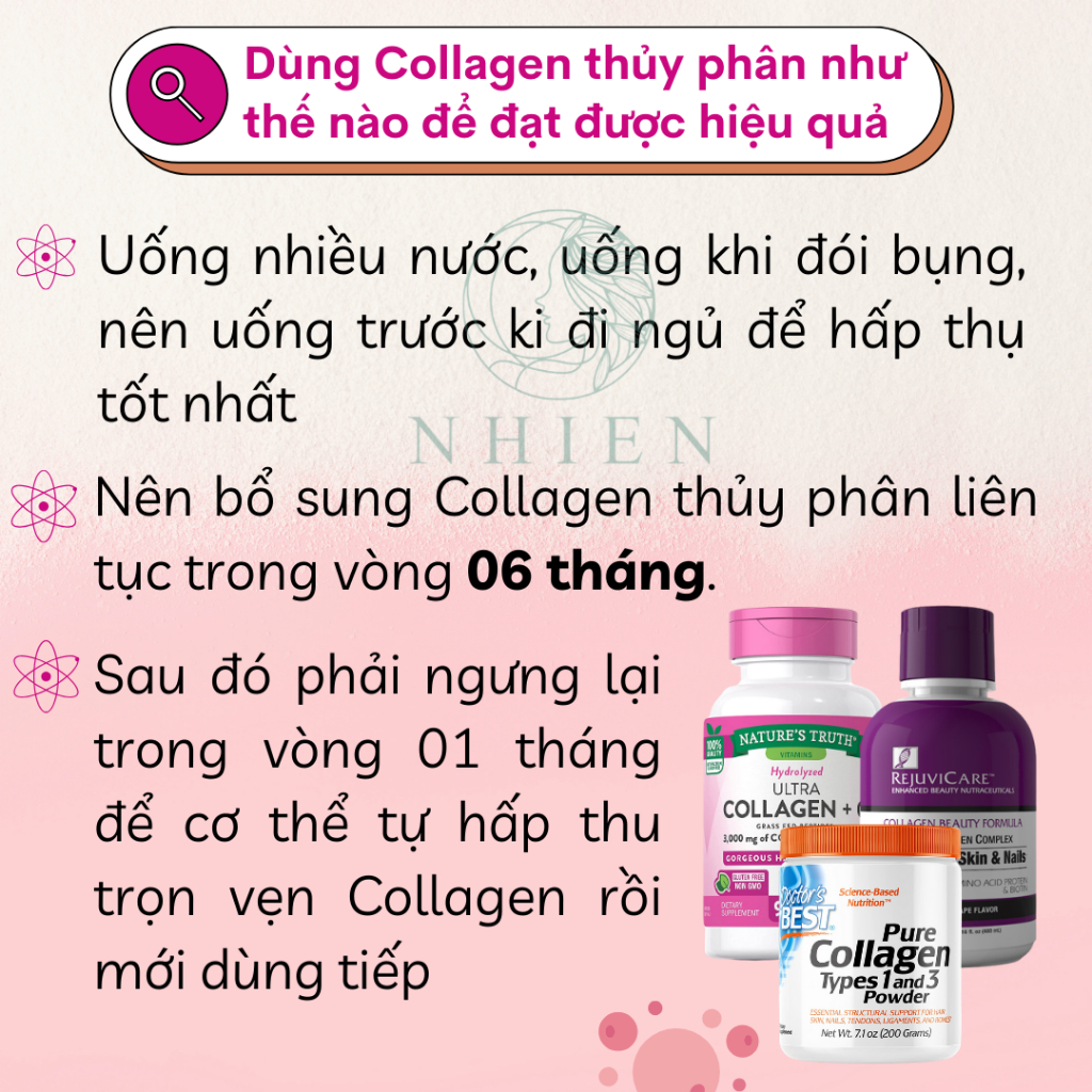 Viên uống đẹp da collagen thủy phân, collagen bột, collagen nước giúp trắng da, mờ nám Hydrolyzed Collagen
