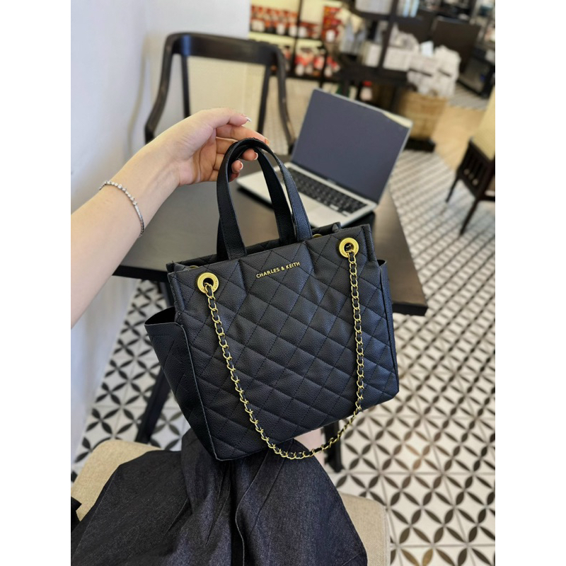 Túi công sở cnk ô trám quai xách đeo vai 27cm