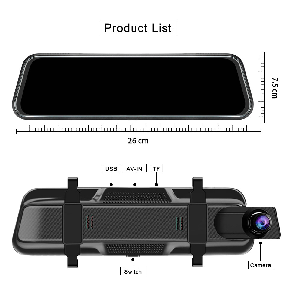 Camera hành trình ô tô KG10 màn hình cảm ứng 10 inch quay 2k cực nét xem video qua wifi có GPS tích hợp camera lùi | BigBuy360 - bigbuy360.vn