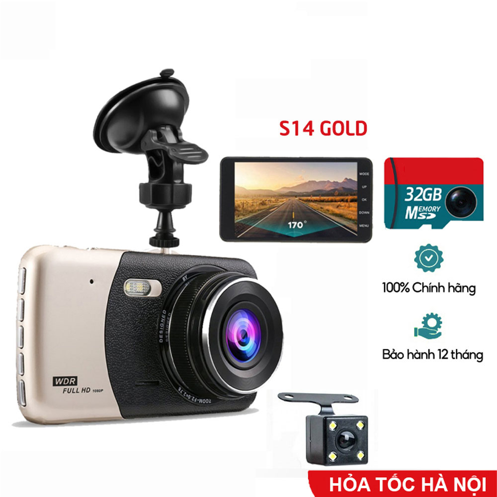Camera Hành Trình S14 - Độ Phân Giải 2K, Ghi Hình Ban Đêm Sắc Nét, Hỗ trợ camera lùi, góc quay rộng, hỗ trợ lùi xe | BigBuy360 - bigbuy360.vn