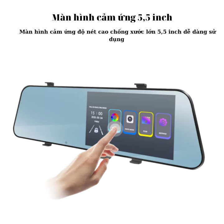 Camera Hành Trình ô tô gương chiếu hậu M5 màn cảm ứng 5 inch Full Hd 1080P lắp đặt dễ dàng 1 đổi 1 trong 12 tháng | BigBuy360 - bigbuy360.vn