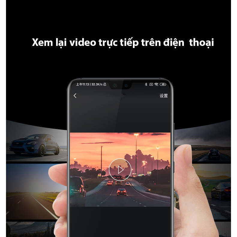 Camera hành trình ô tô Q3 dùng app viidure Phân giải 2k - 2560x1440, Kết nối điện thoại qua wifi quay cực nét góc rộng | BigBuy360 - bigbuy360.vn