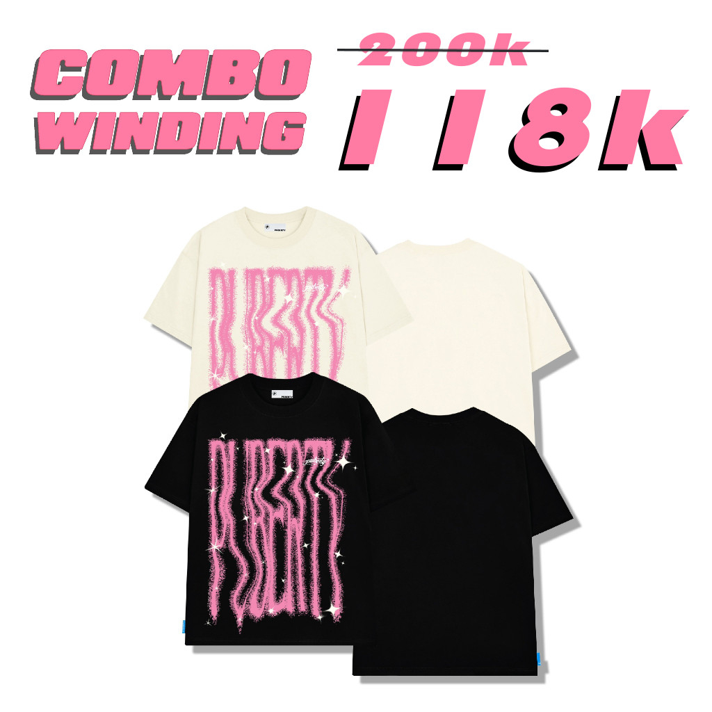 Áo Thun Local Brand PUBERTY WINDING TEE/ CREAM-BLACK-WHITE,Áo phông chất Cotton thoáng mát.