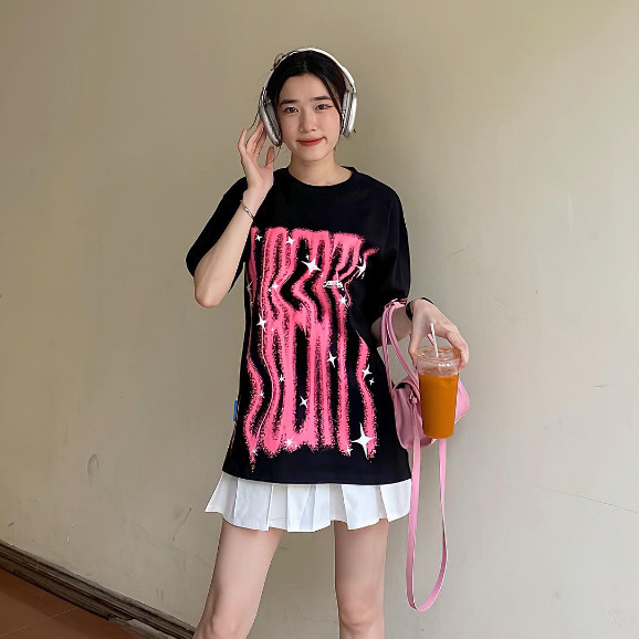 Áo Thun Local Brand PUBERTY WINDING TEE/ CREAM-BLACK-WHITE,Áo phông chất Cotton thoáng mát.