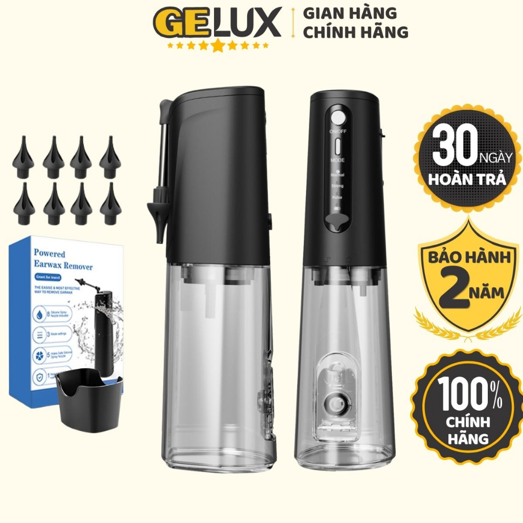 Máy làm sạch tai Gesun Đức, Dụng cụ lấy ráy tai thông minh vệ sinh tai cho bé bộ lấy ráy tai làm sạch bằng 5 tia nước