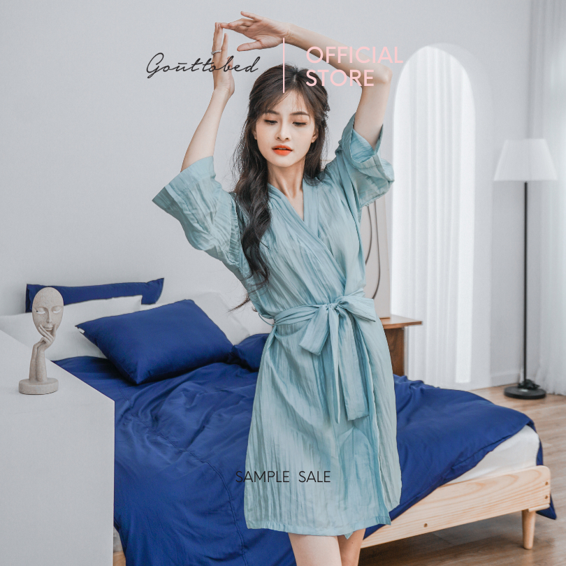 [SAMPLE SALE] Áo choàng ngủ 100% Lụa Tơ Tằm Goûttobed (nhiều màu)