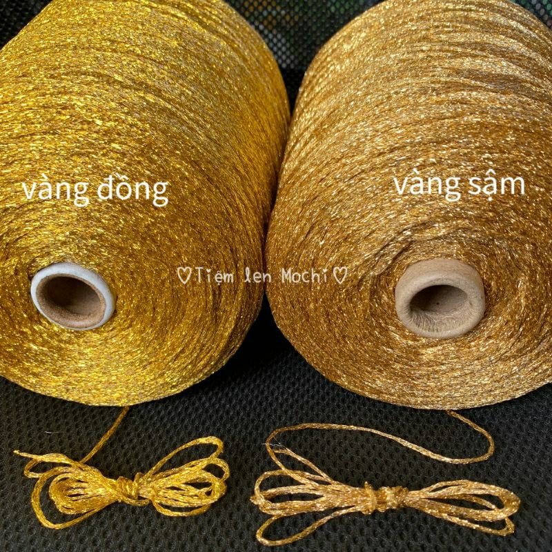 Sợi kim tuyến để viền kẹp, viền áo kiểu nổi Tiệm len Mochi