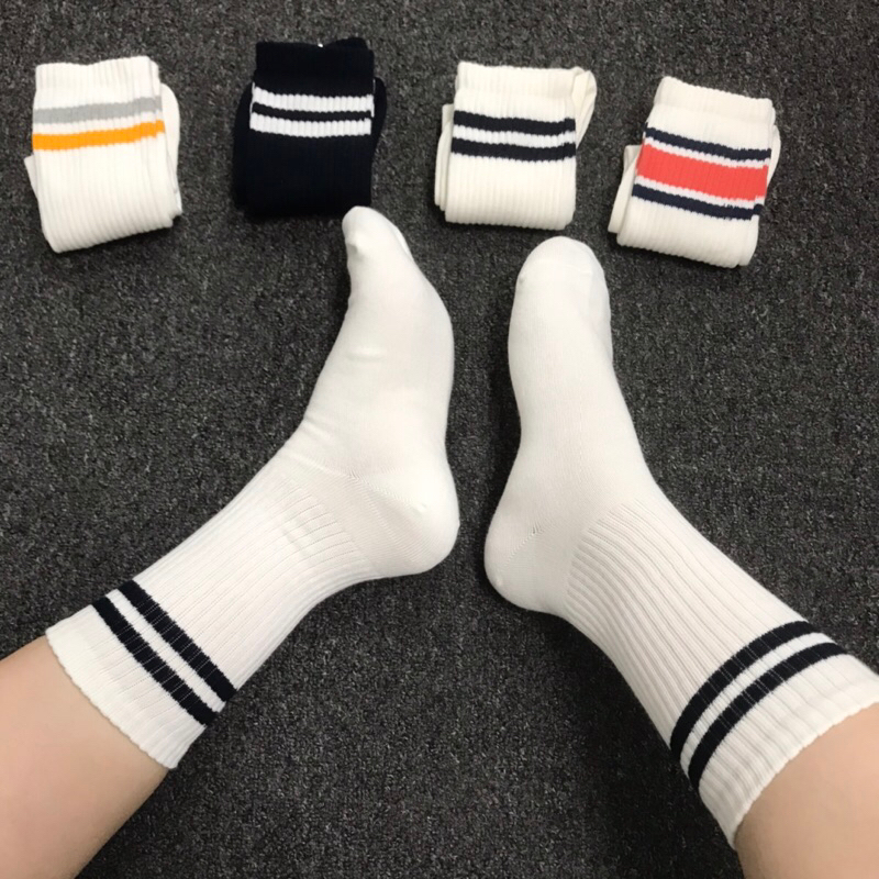 Vớ tất Gap cao cổ nam nữ nhiều màu sắc tuổi teen trend chất cotton mềm mịn