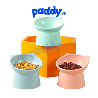 Bát ăn cho chó mèo chống gù hình tai mèo pet cute