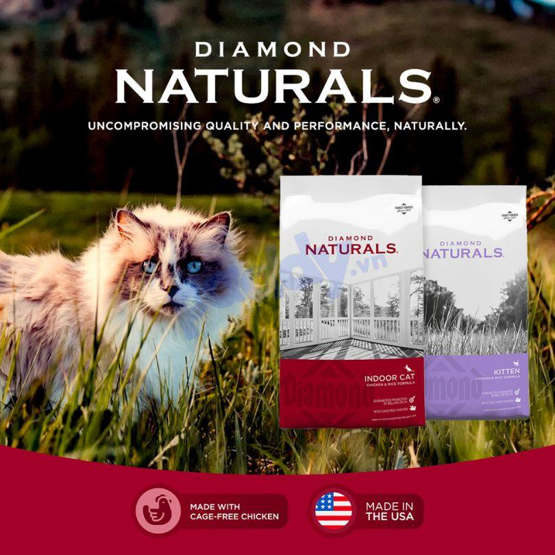Hạt Cho Mèo Diamond Naturals Vị Gà Gạo Lượng Đạm Cao (USA)