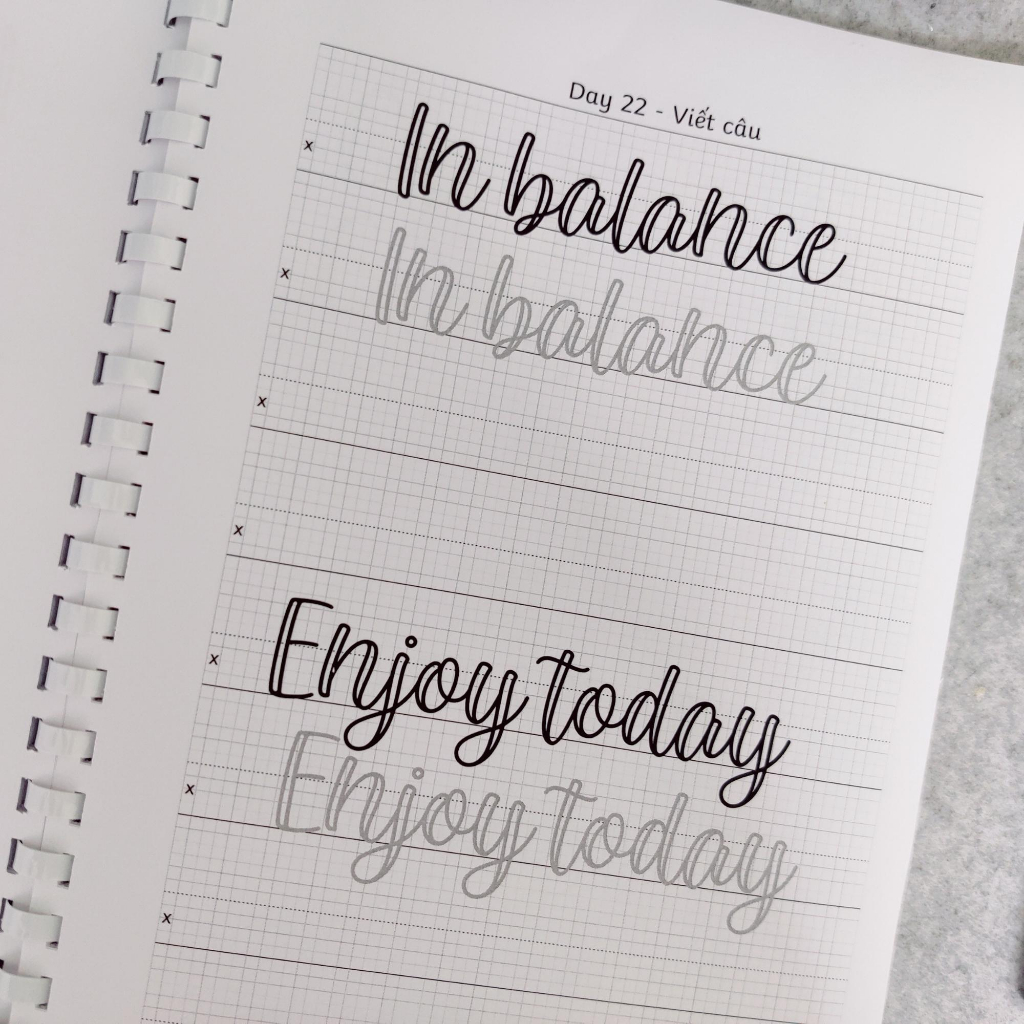 Workbook Faux Calligraphy, Viết Calligraphy Với Bút Bình Thường Cho Người Bắt Đầu