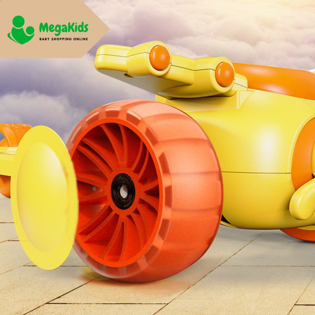 Xe trượt ngồi máy bay Scooter đa năng 616 có đèn, nhạc