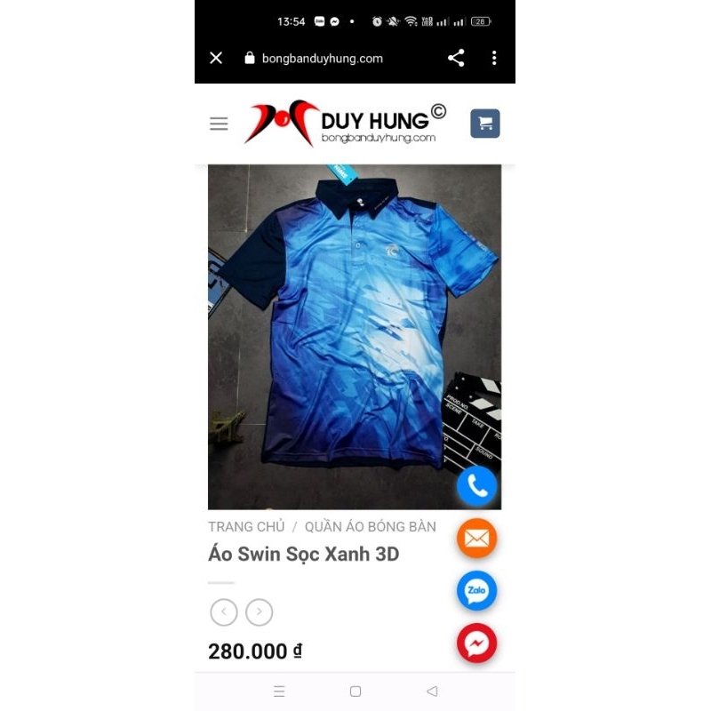 Áo bóng bàn SWIN sale