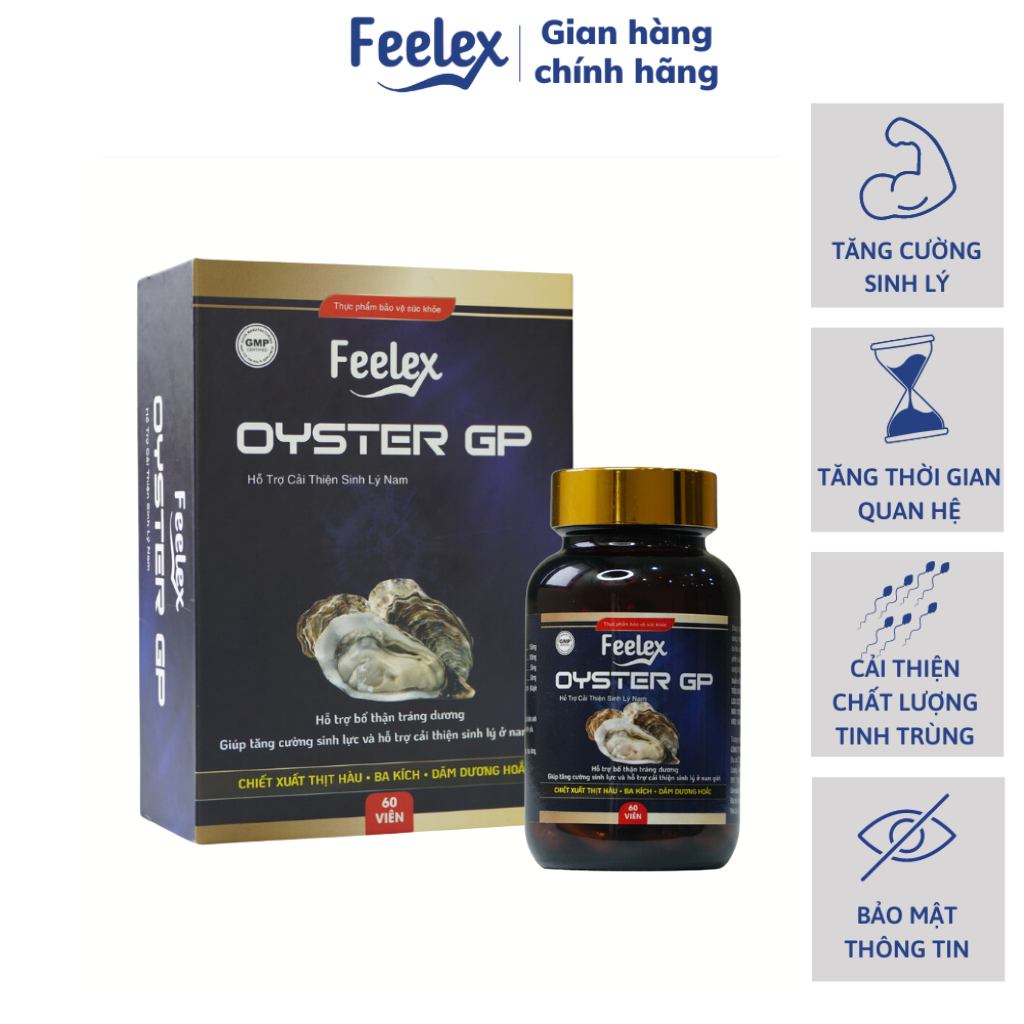 Tinh chất hàu biển cao cấp Feelex Oyster GP bổ thận tráng dương, tăng cường sinh lý nam giới