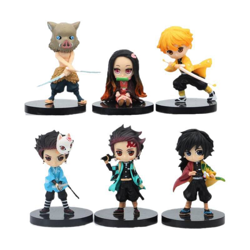 ⚡️𝗙𝗥𝗘𝗘𝗦𝗛𝗜𝗣⚡️ Mô hình Kimetsu No Yaiba figure Tanjirou , Nezuko , Zenitsu , Inosuke , Giyuu - figure thanh gươm diệt quỷ