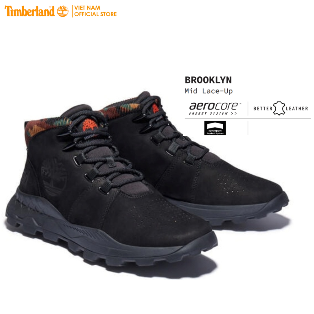 Timberland Giày Thể Thao Nam Brooklyn City Mid - Black Nubuck W Camo - TB0A2GDV