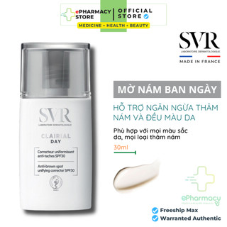 Kem Dưỡng Da Ban Ngày SVR Clairial Day chống nắng, mờ nám và làm đều màu da SPF30 30ml
