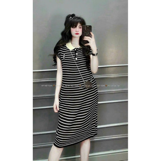 Đầm len cổ bẻ phom suông