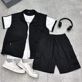 [COMBO] ÁO GILE KAKI, QUẦN SHORT KAKI TÚI HỘP _DUCKSTU