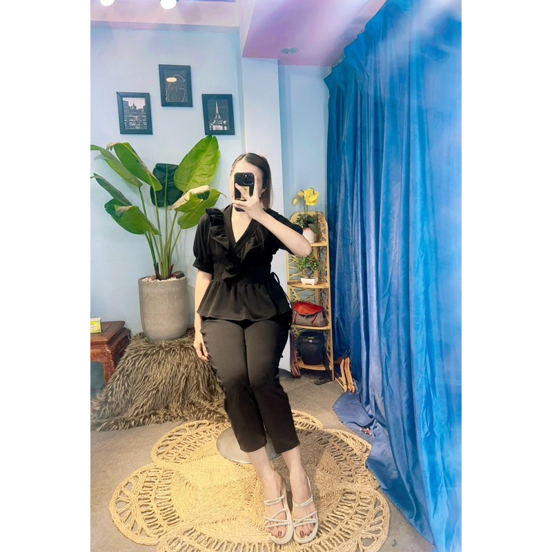 Set bộ bèo quần 9 tất Big size dành cho khách ngoại cỡ từ 60-90 ký