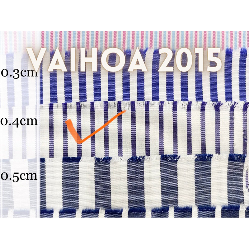 [VAIHOA2015] Vải thô sọc 100% coton mềm đẹp (dư hãng)