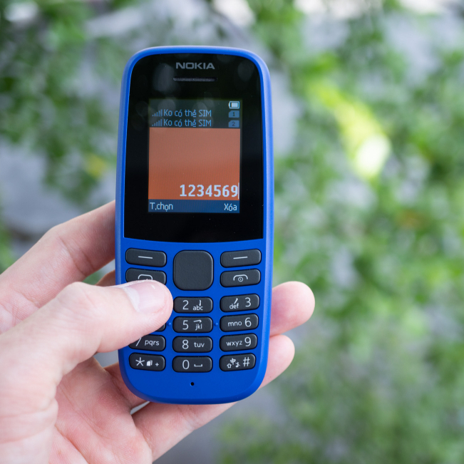 Điện Thoại Nghe Gọi  Nokia 105 (Bản 2017, 2019) 1 Sim và 2 Sim Loa To Sóng Khỏe
