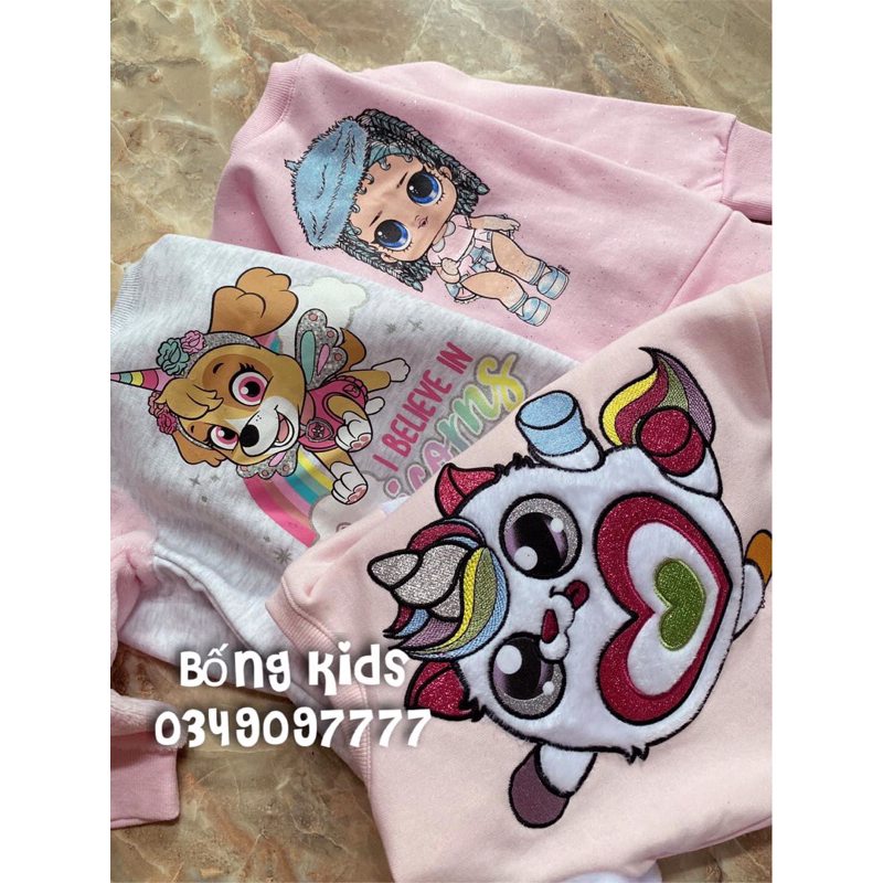 Bộ Nỉ Bé Gái 3 Mẫu Delta