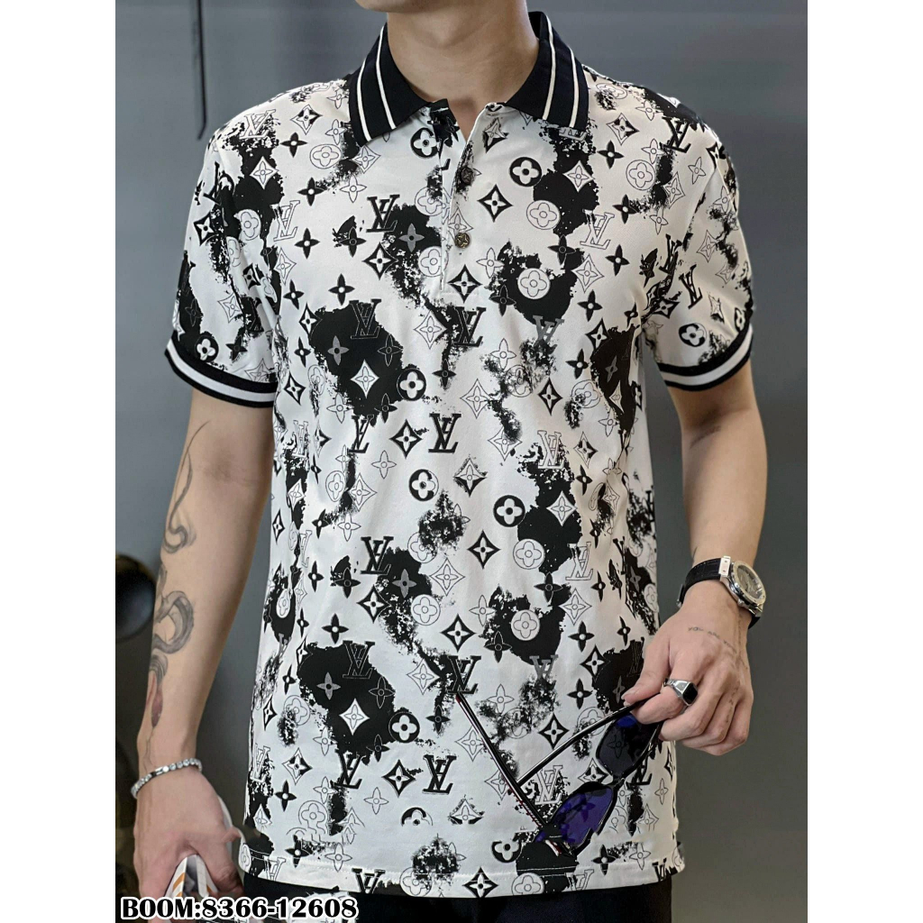🔥Hot🔥Áo polo LV họa tiết thiết kế hot trend Nam nữ New 2023