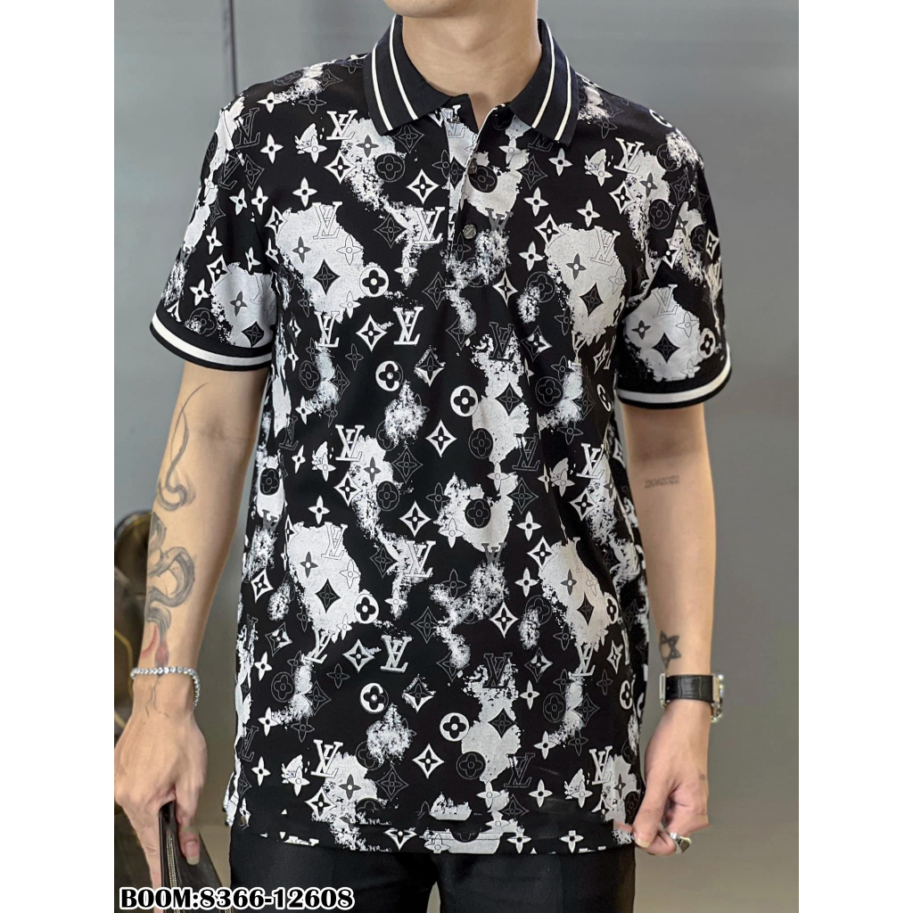🔥Hot🔥Áo polo LV họa tiết thiết kế hot trend Nam nữ New 2023