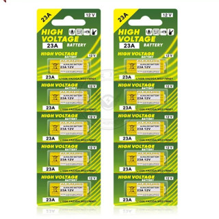 1 vỉ 5 viên pin ALKALINE 23A 27A 12V Pin điện áp cao cho Chìa khóa điện, điều khiển cửa cuốn, chuông cửa, báo động