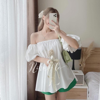 Áo trễ vai tay bồng ( Loại Đẹp )