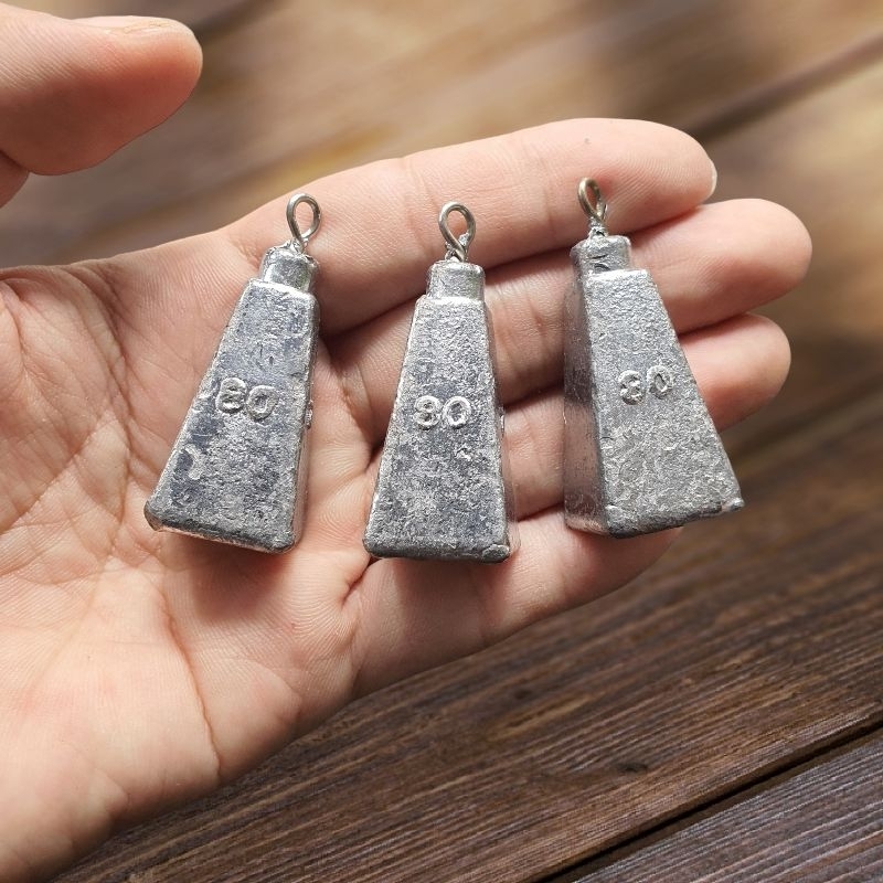 Chì vuông câu cá chì móc nặng 30g-300g