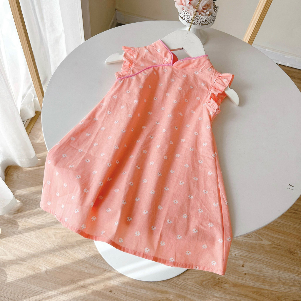 Váy sườn xám cách tân 5206 siêu xinh size từ 8-26kg bé gái