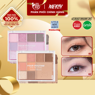 Bảng Phấn Mắt Và Má Hồng Đa Năng 9 Ô Màu Merzy Your Routine Eye Palette - Màu 2