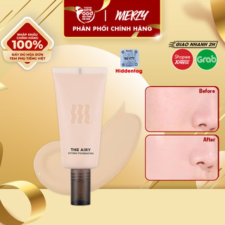Kem nền mỏng nhẹ, cấp ẩm, che phủ cao merzy the airy fitting foundation spf30 pa++ 30ml