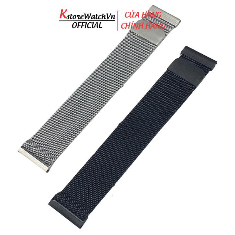 Dây đeo thép không gỉ 20 22mm cho đồng hồ thông minh chất liệu thép không gỉ cao cấp màu bền nam châm hít KstoreWatchVn