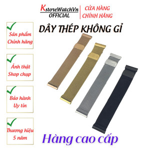 Dây đeo thép không gỉ 20 22mm cho đồng hồ thông minh chất liệu thép không gỉ cao cấp màu bền KstoreWatchVn OFFICIAL