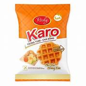 1 TÚI BÁNH KARO RICHY PHÔ MAI TRỨNG CHÀ BÔNG MÀU CAM 6 BÁNH