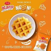 1 TÚI BÁNH KARO RICHY PHÔ MAI TRỨNG CHÀ BÔNG MÀU CAM 6 BÁNH