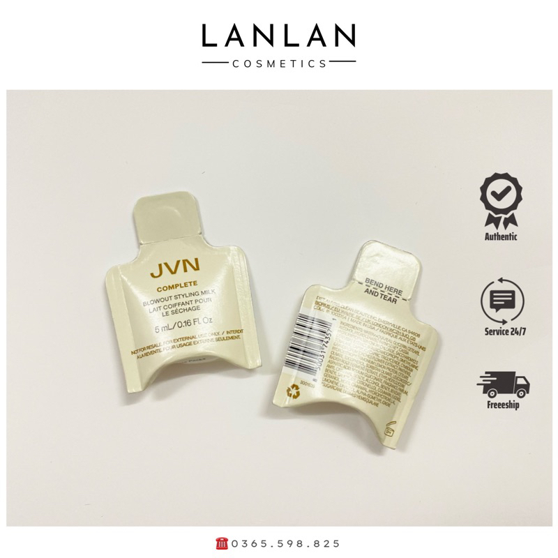 Sữa Tạo Kiểu Phồng Tóc JVN Complete Blowout Styling Milk [Sample 5ml]