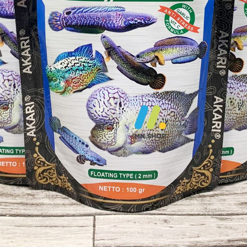 Cám Cá Lóc AKARI BLUE , Hỗ trợ tăng màu xanh dương  cho các dòng lóc lạnh như Nữ Hoàng, Andrao, Pulchra,...