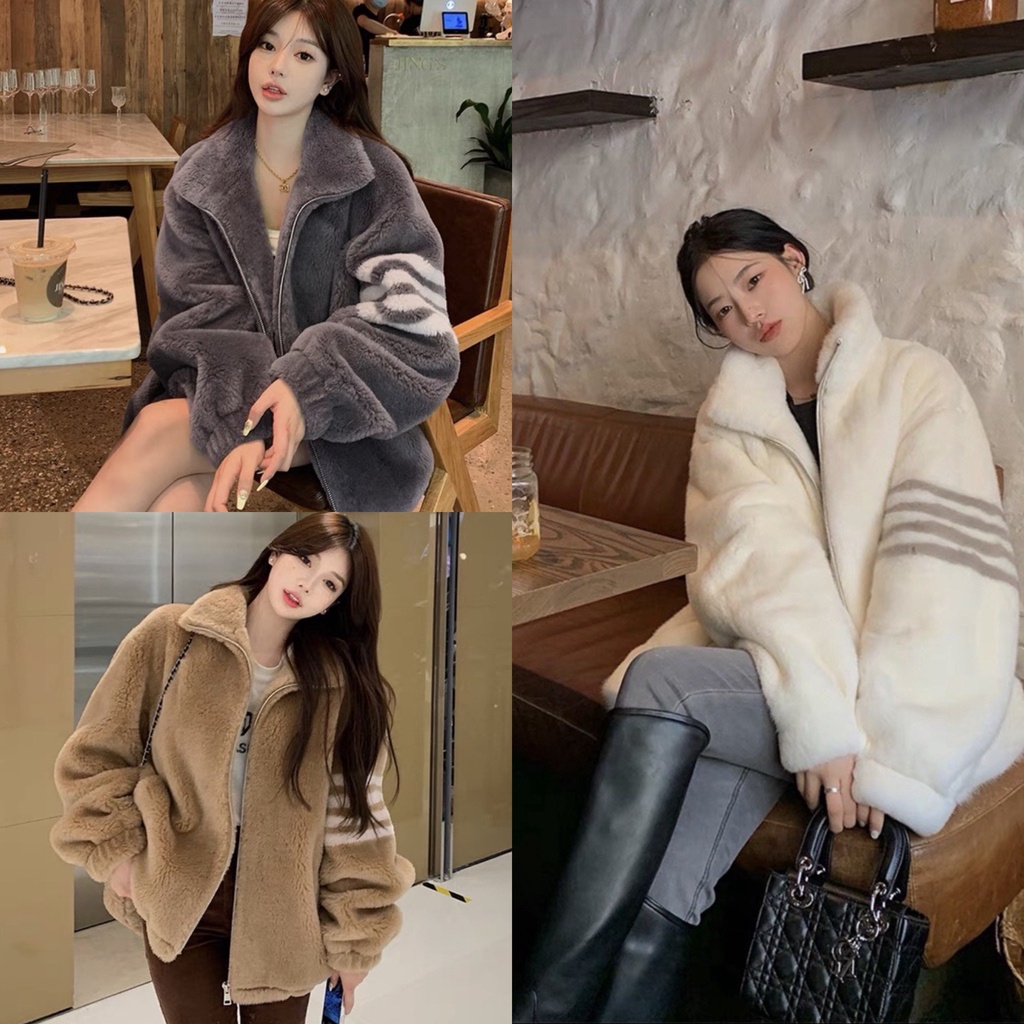 Áo Khoác Lông Cừu NlKE Trắng Có Mũ siêu ấm form rộng Thời Trang Mùa Đông Lông cừu Chất Vải Dày Dặn Ấm Áp HOT TREND 2023