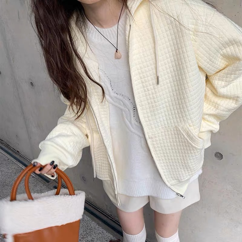 ÁO KHOÁC HODDIE XỐP Ô FORM TO