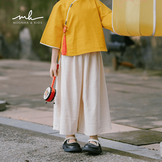 Quần culottes cho bé gái, màu be, đen, nâu tây size 9-35kg | Moon Ha & Kids